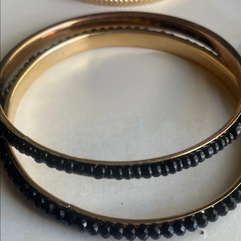 Elegant Gold and Black Bangle Set (11pcs)